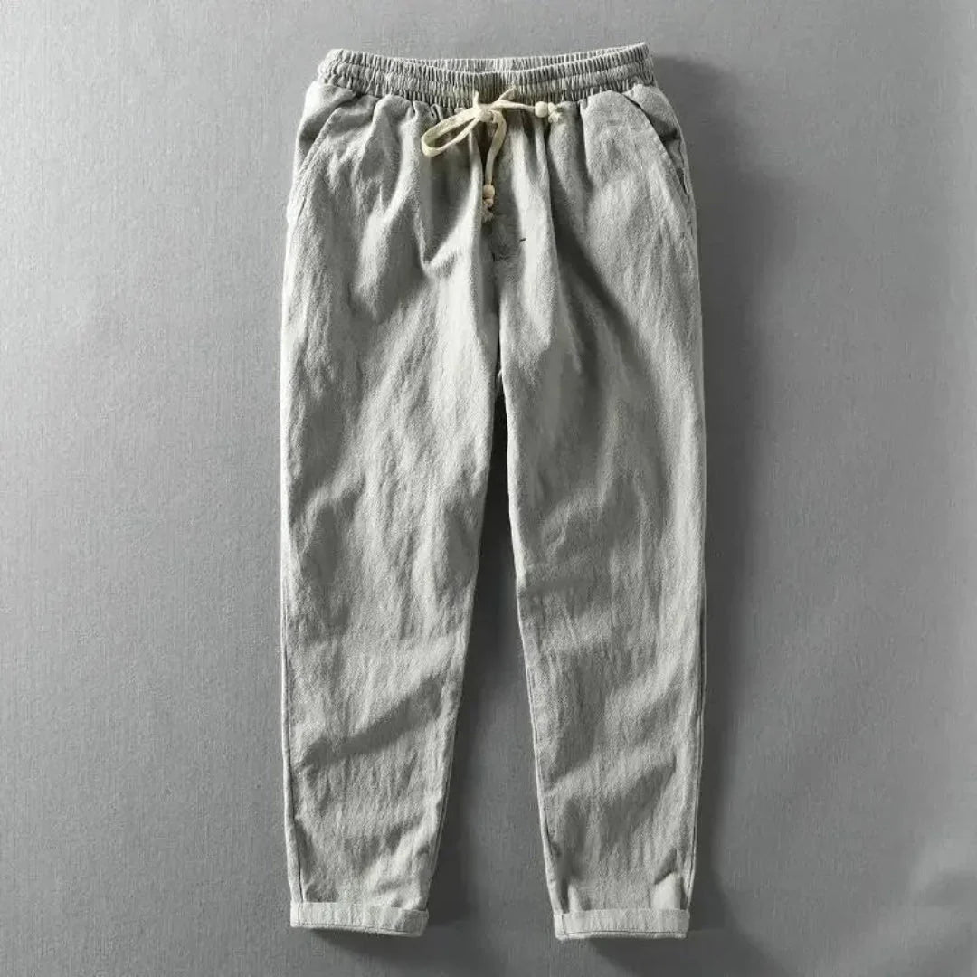 Charlie unisex cotton-blend joggers with drawstring waistband, relaxed fit for warm weather comfort