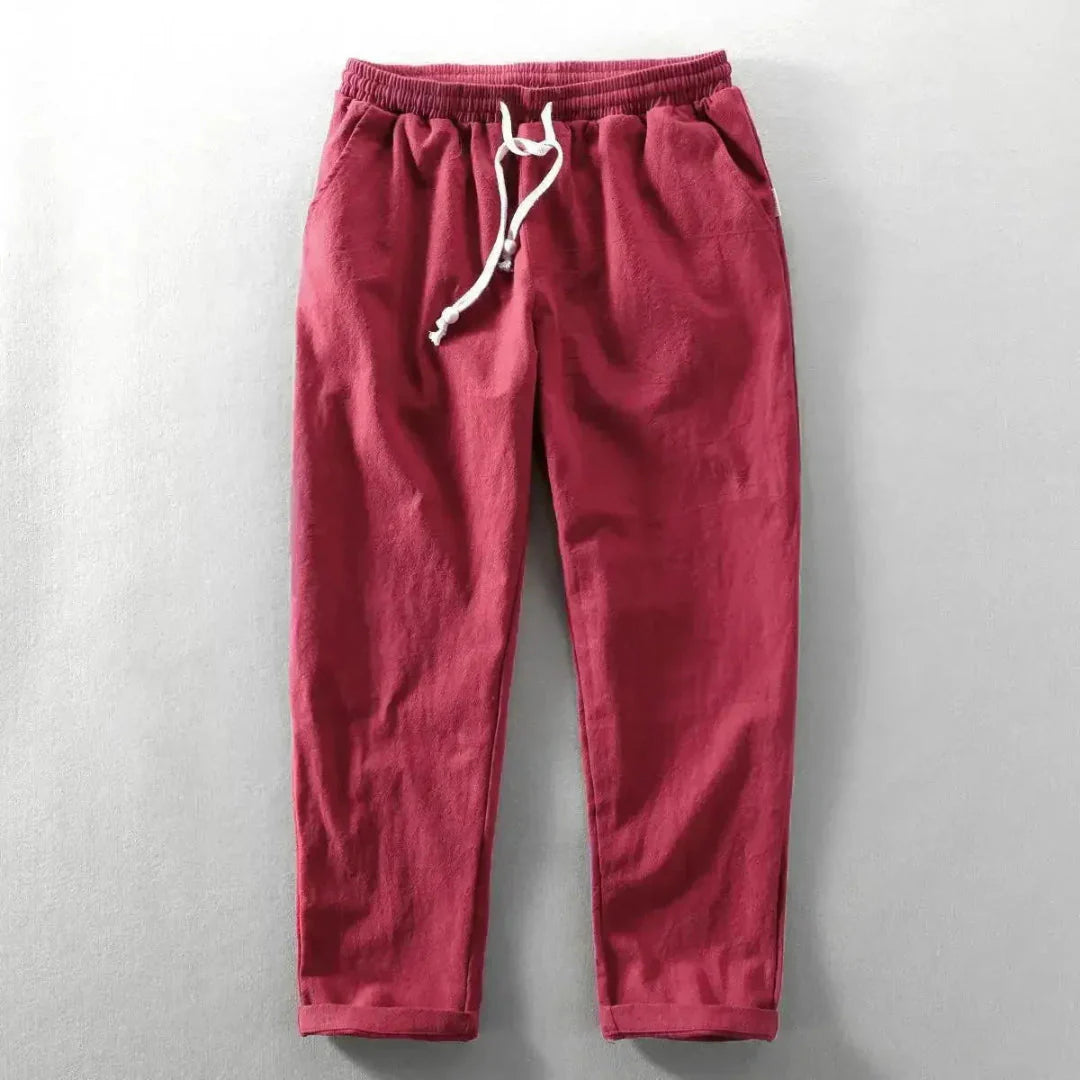 Charlie unisex cotton-blend joggers in neutral tone, relaxed fit with adjustable drawstring waistband