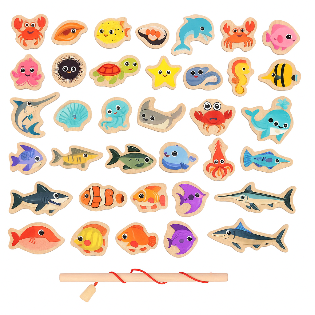 Wooden magnetic toy for toddlers - Urbann-Vibe