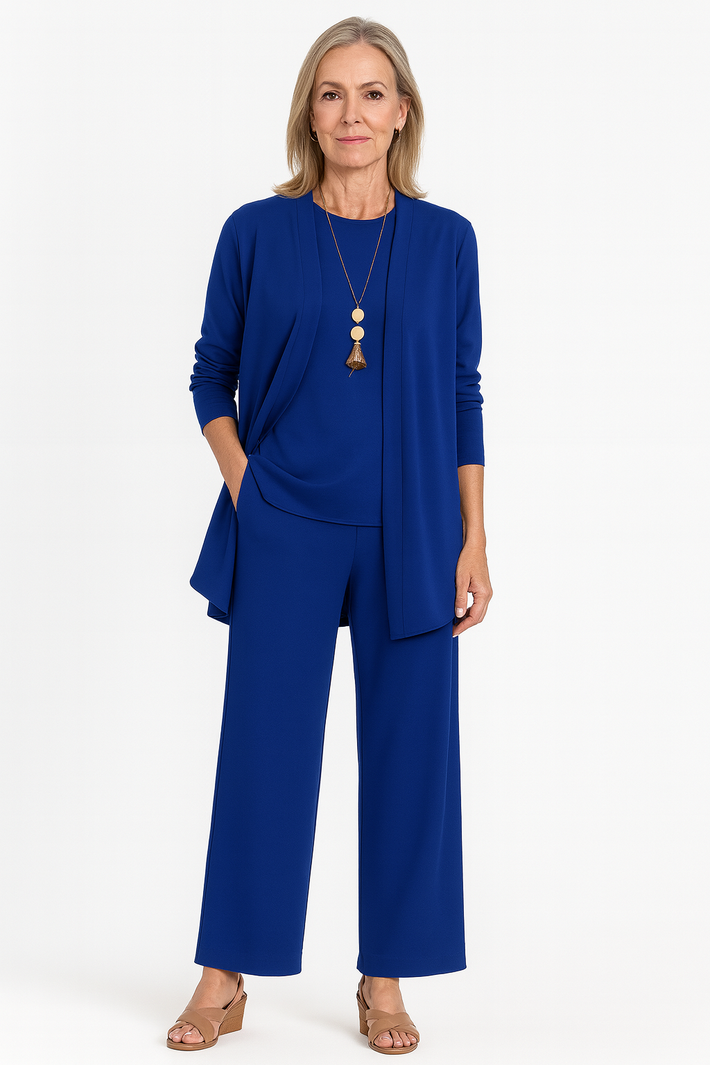 Blair | Women's 3-Piece Cardigan Tank Top & Wide Leg Pants Set