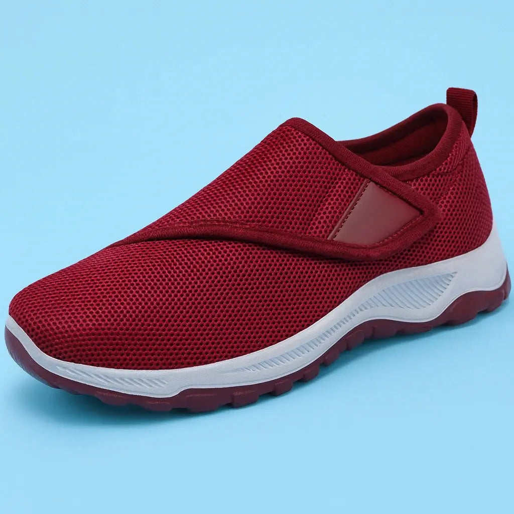 Men's black extra-wide diabetic shoes with adjustable fit for swollen feet and all-day comfort