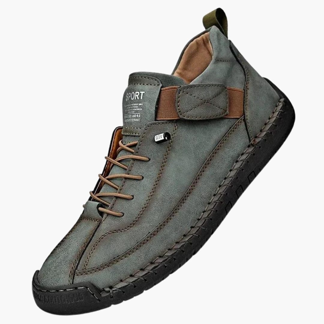 Men's lace-up shoes reinforced upper visible stitching textured sole durable grip everyday wear