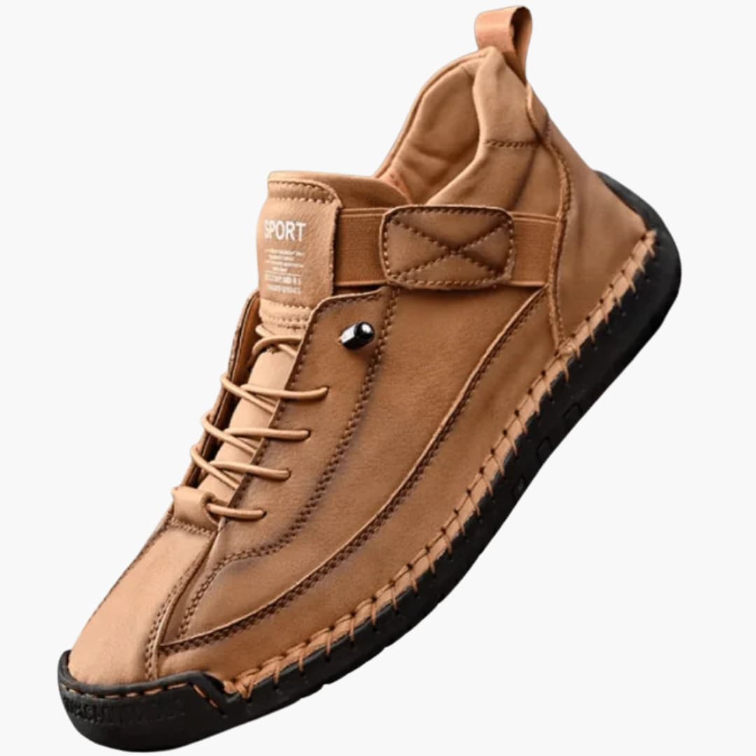 Men's lace-up shoes reinforced upper visible stitching textured sole durable grip everyday wear