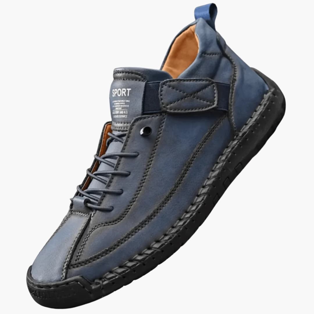 Men's lace-up shoes reinforced upper visible stitching textured sole durable grip everyday comfort