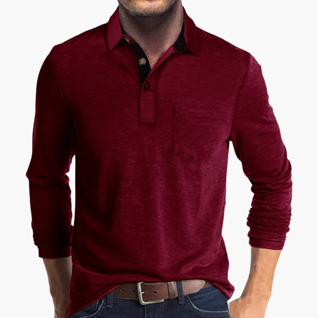 Men's white straight-fit business shirt, long sleeves, classic collar, full button closure for office wear