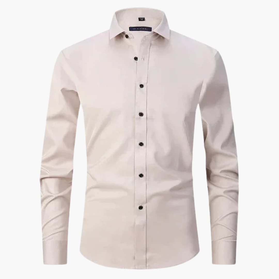 Men's classic collar button-down shirt long sleeves timeless office style everyday versatile fit