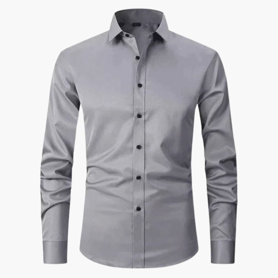 Men's classic collar button-down shirt, long sleeves, tailored fit for office everyday wear