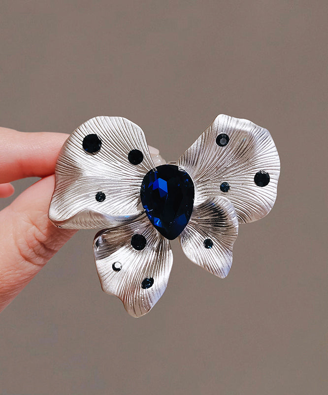 Épingle à cheveux papillon en alliage bleu chic avec cristal - Urbann-Vibe