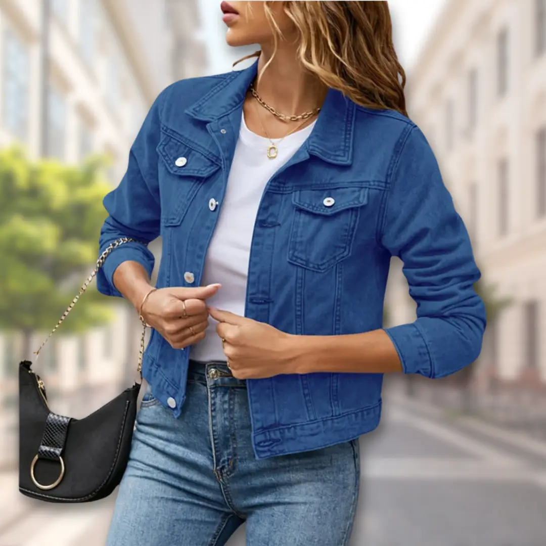 Women's button-up jacket versatile flattering fit classic silhouette polished everyday style essential