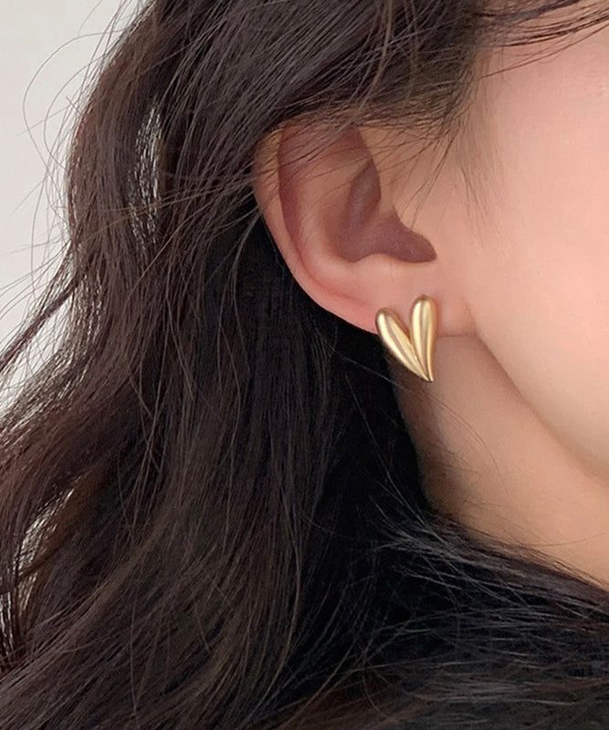 Boucles d'oreilles à tige chics en or et cuivre doré Love - Urbann-Vibe