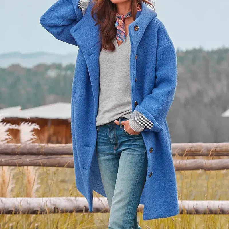 Women's casual warm coat with plush insulation, flattering silhouette for city and outdoor winter style
