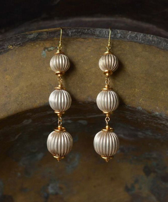 Boucles d'oreilles pendantes en alliage de cuivre doré de style chinois - Urbann-Vibe