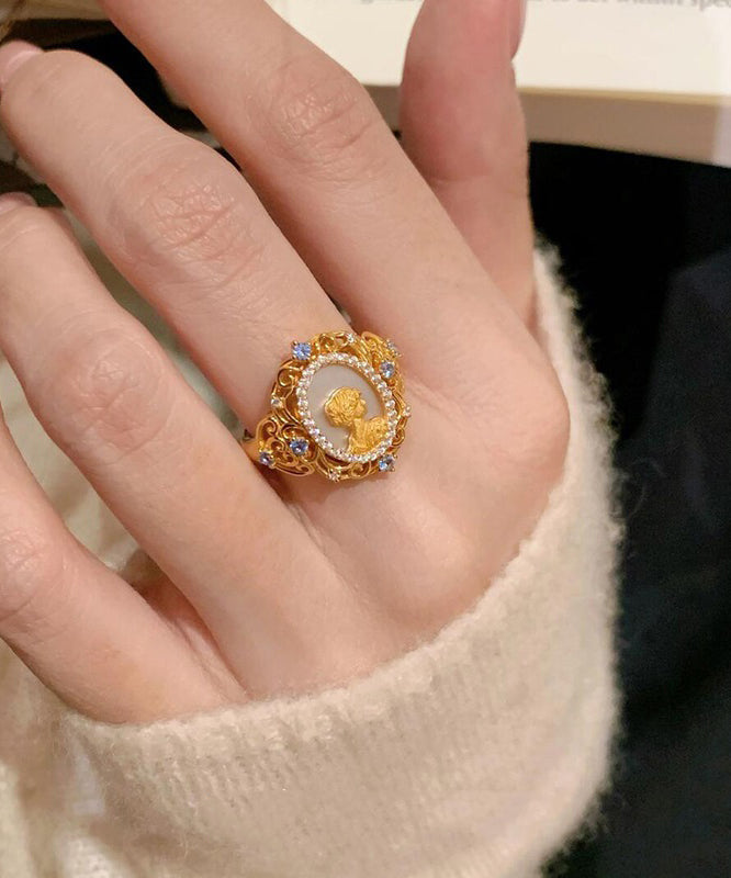 Bagues en or, cuivre et zircon de style chinois - Urbann-Vibe