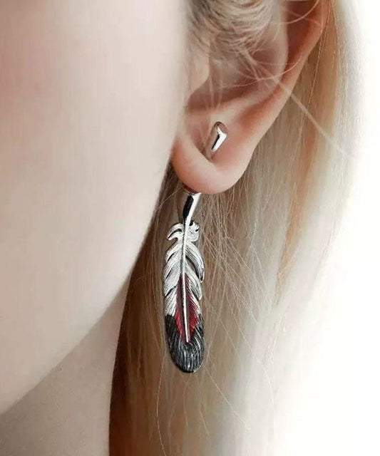 Porte-clés/boucles d'oreilles pendantes en soie et cuivre émaillée de style chinois - Urbann-Vibe