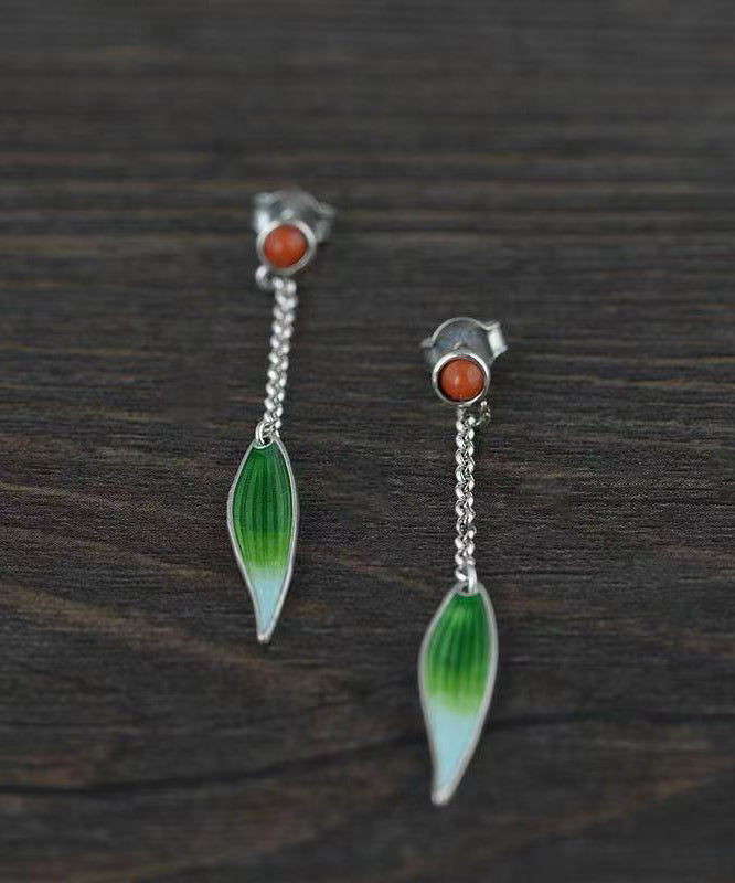 Boucles d'oreilles pendantes à pampilles en argent sterling et soie de style chinois - Urbann-Vibe