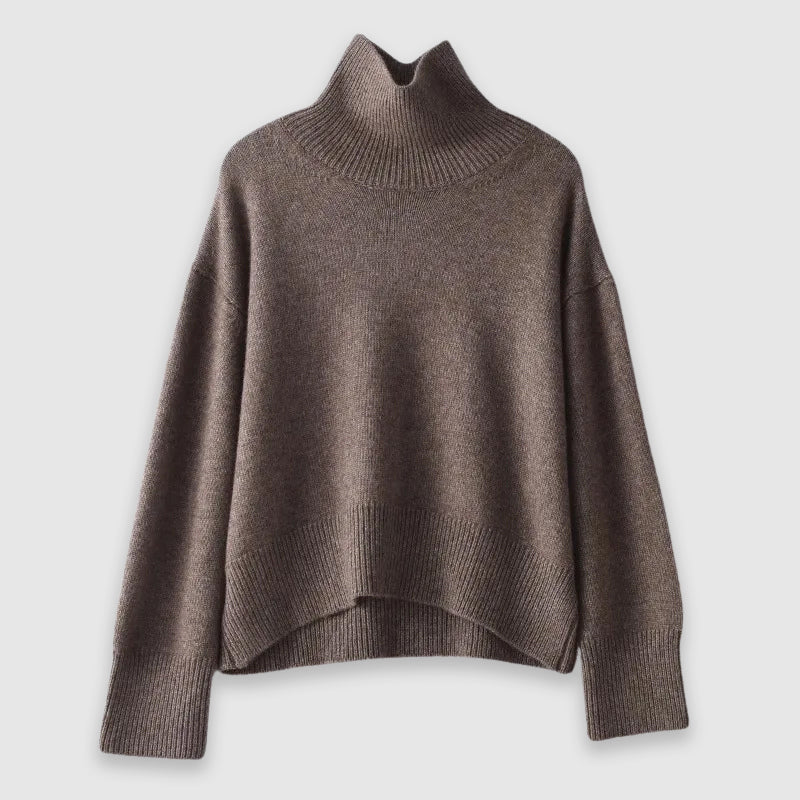 Chloé Montclair women's pure cashmere sweater, loose cozy fit with timeless elegant silhouette