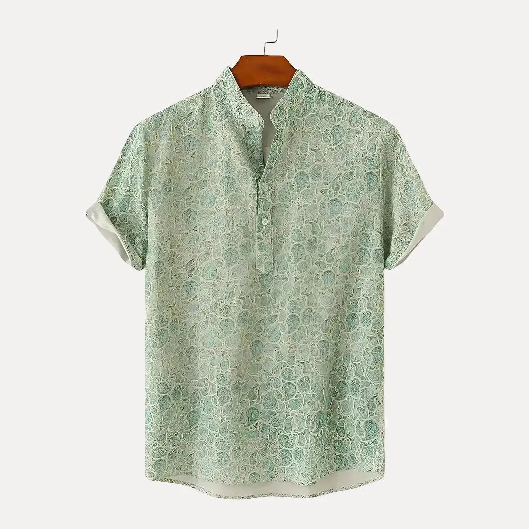 Men's Christian Jones Bay Breeze short sleeve patterned shirt, lightweight breathable fabric for summer