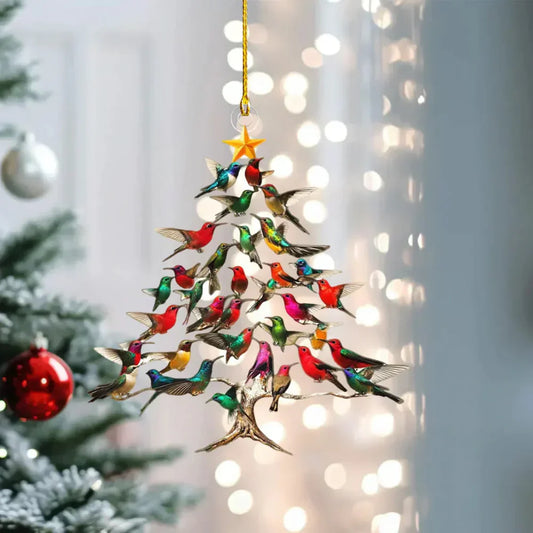 Hanging bird-shaped Christmas ornament for Christmas tree decoration - Urbann-Vibe