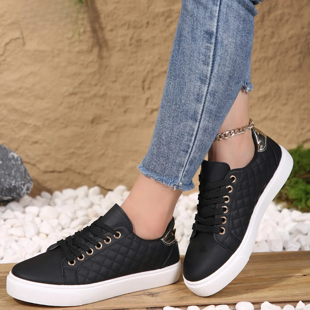 Fiona women's classic lace-up walking shoes neutral versatile sneaker with cushioned all-day comfort support