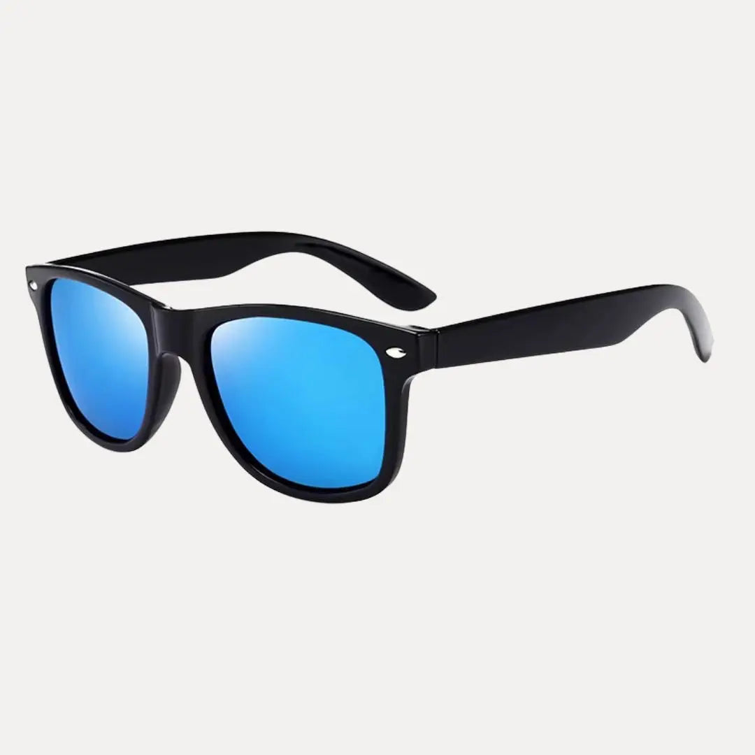 Classic polarized sunglasses blue mirrored lenses lightweight frame UV400 outdoor sport style