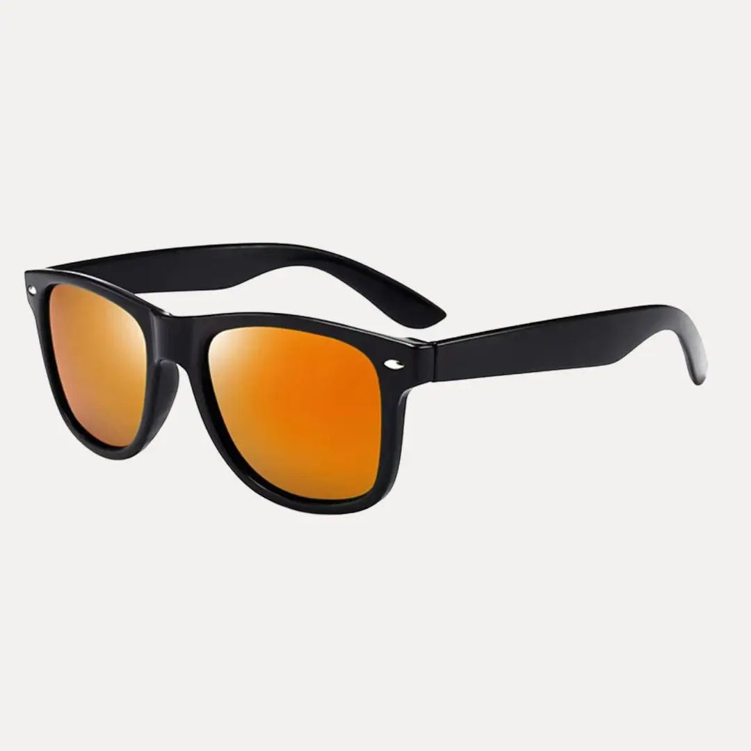 Classic polarized sunglasses blue mirrored lenses lightweight frame UV400 outdoor eye protection