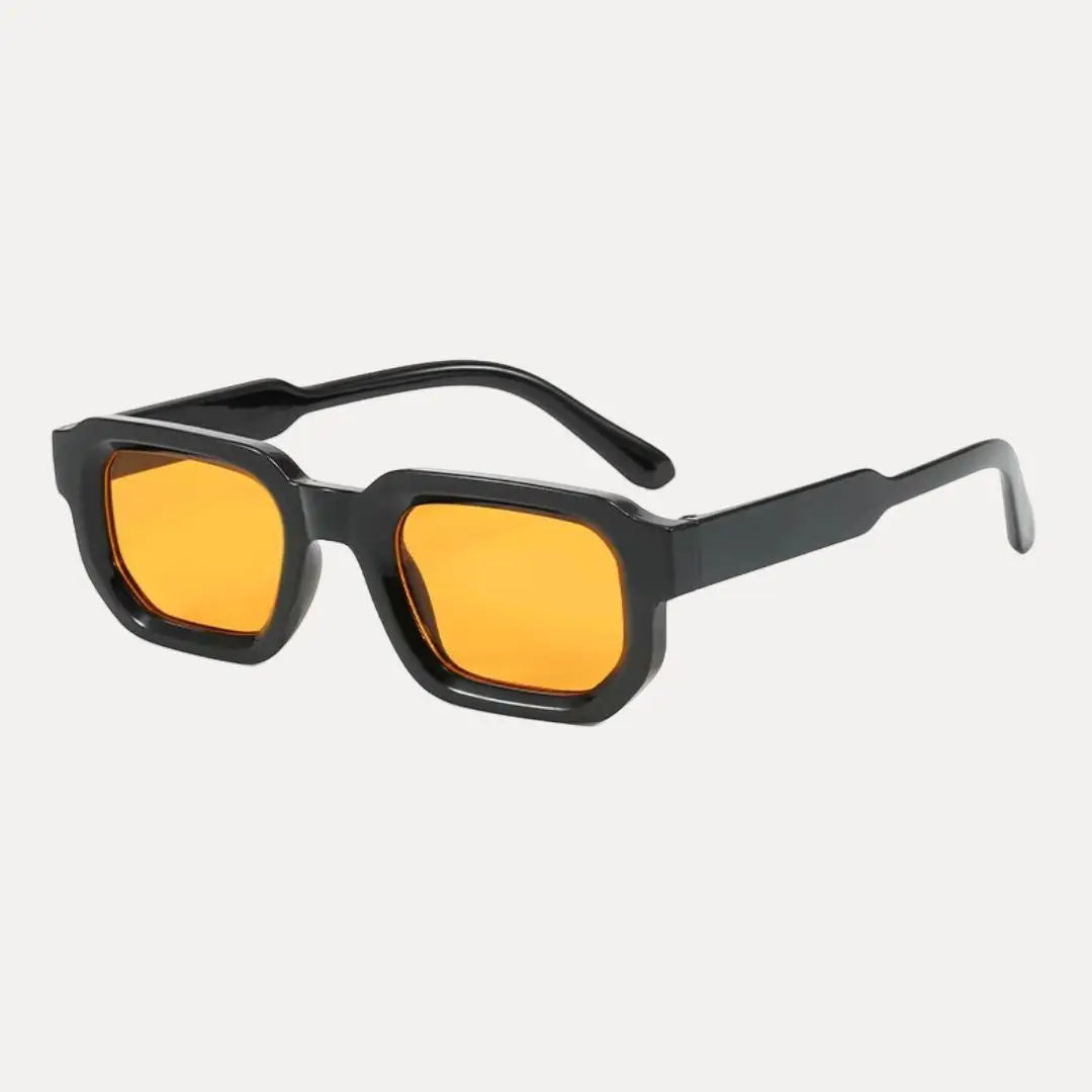 Classic rectangle unisex sunglasses UV400 protection bold retro frame luxury shades men women