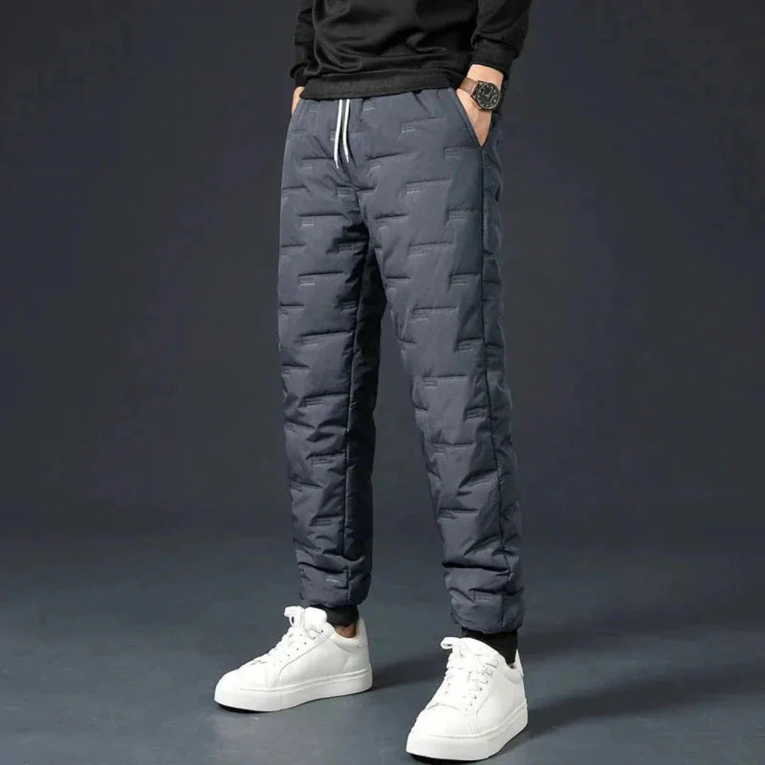 Clement thermal insulated joggers fleece-lined windproof slim-fit pants for cold weather urban style