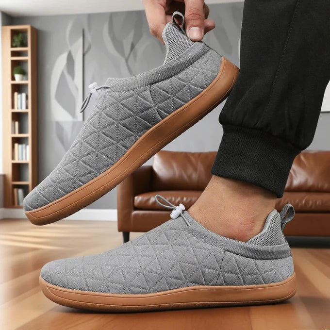 Urbann Vibe CloudStep quilted slip-on comfort shoes in neutral tones with cushioned padded upper