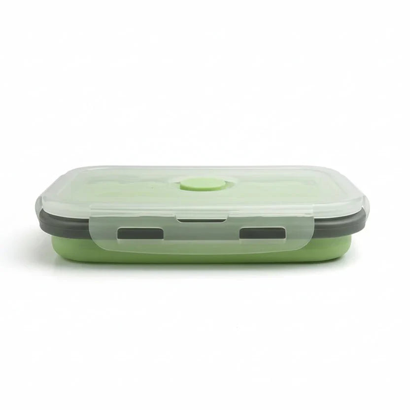 Collapsible silicone food storage container space-saving expandable kitchen organizer for leftovers