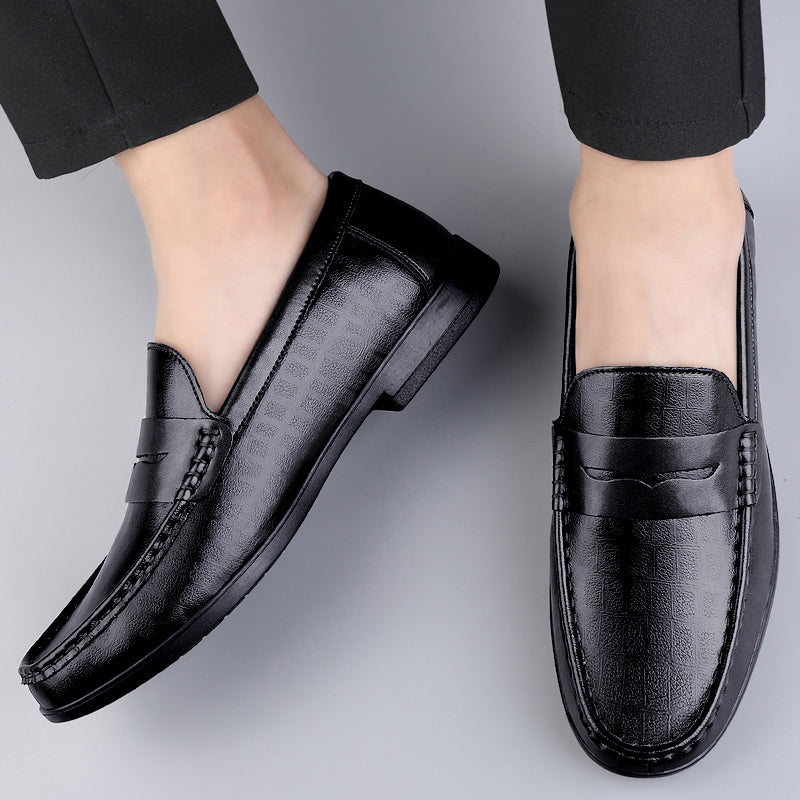 Conner brown genuine leather penny loafers slip-on dress shoes with cushioned insole for professionals