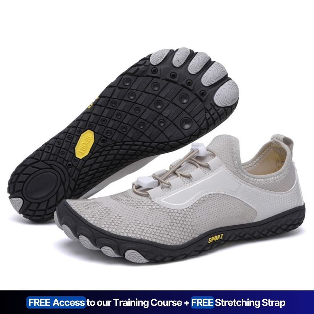PeakTrail barefoot shoes wide toe box zero-drop sole plantar fasciitis outdoor grip trail