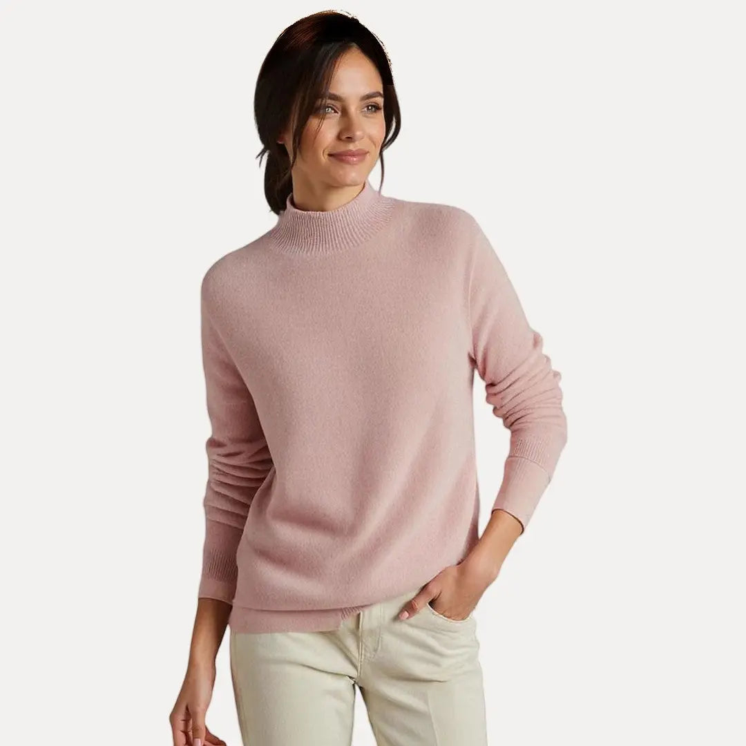 Coraline women's chunky knit wool sweater crew neck ribbed cuffs soft warm casual pullover