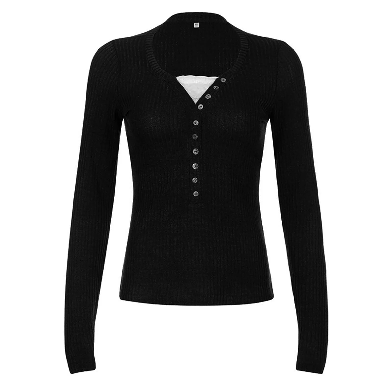 Women's slim fit ribbed knit cardigan with button front closure, soft stretch long sleeve layering top