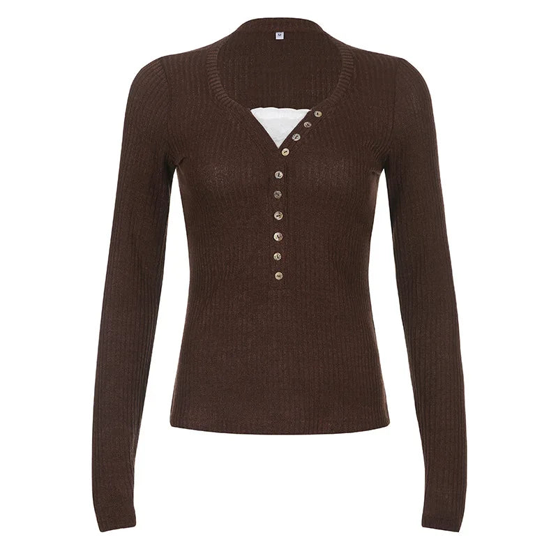 Women's slim fit ribbed knit cardigan button-front long sleeve soft stretch layering top