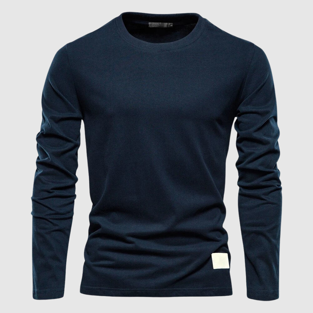 Men's white classic long-sleeve cotton shirt by Alessandro Veneti with refined everyday tailored fit