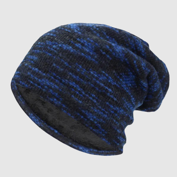 Striped winter beanie premium wool fleece-lined cozy fit for cold-weather outdoor style