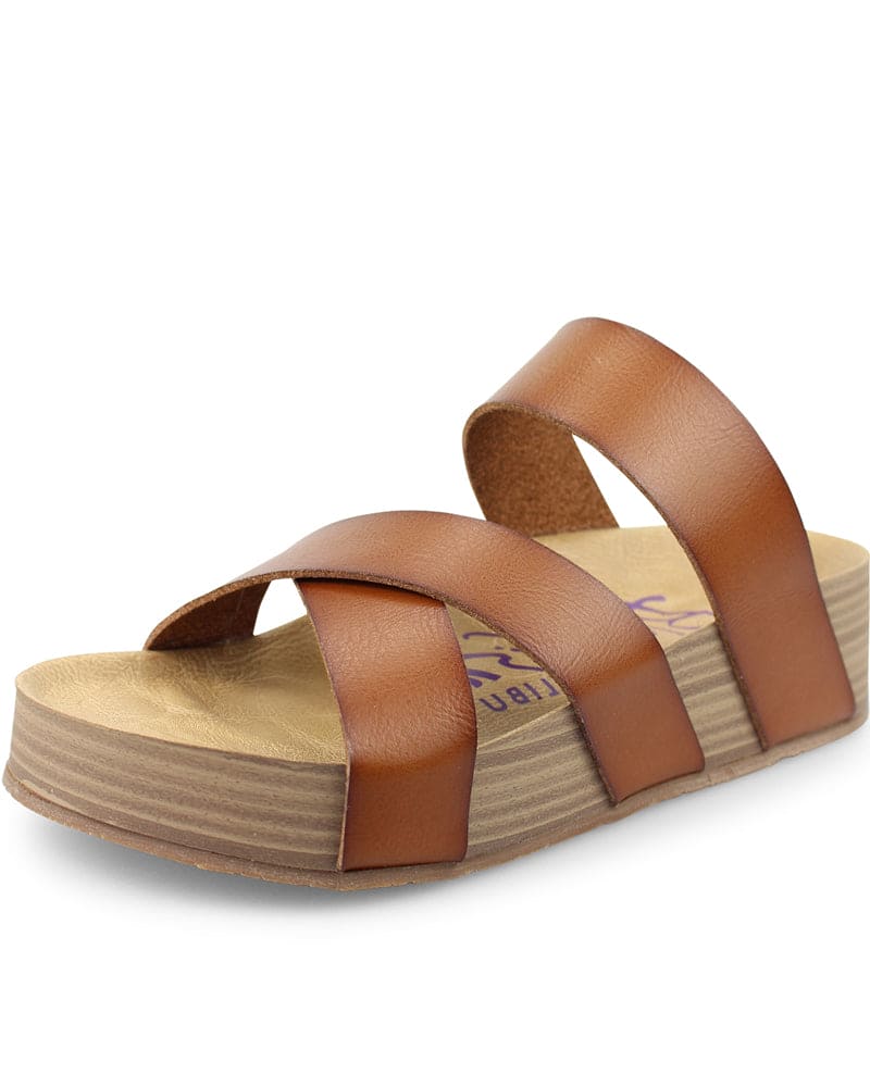 Women's slip-on wedge sandals with crisscross braided straps open toe summer casual footwear