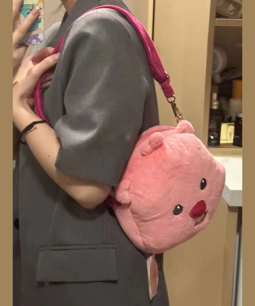 Sac à bandoulière polyvalent en fourrure duveteuse et mignonne de dessin animé - Urbann-Vibe