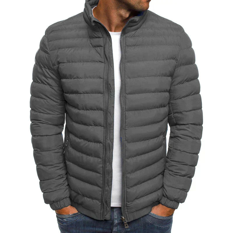 Men's David parka coat dark-toned modern silhouette with warm lining for casual to semi-formal wear