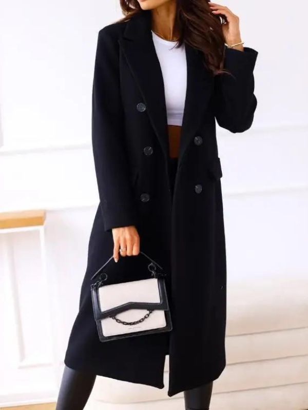 Eloura Moda women's tailored coat elegant refined outerwear soft drape modern silhouette