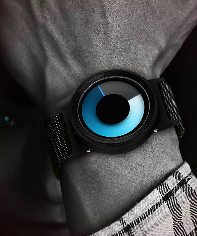 Montre lumineuse étanche en acier inoxydable noir à monter soi-même - Urbann-Vibe