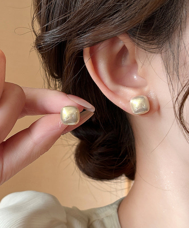 Boucles d'oreilles à tige en alliage de cuivre et perles de couleur champagne à faire soi-même - Urbann-Vibe