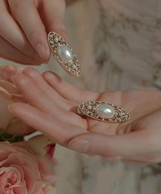 Épingle à cheveux en alliage de soie avec perles creuses DIY - Urbann-Vibe