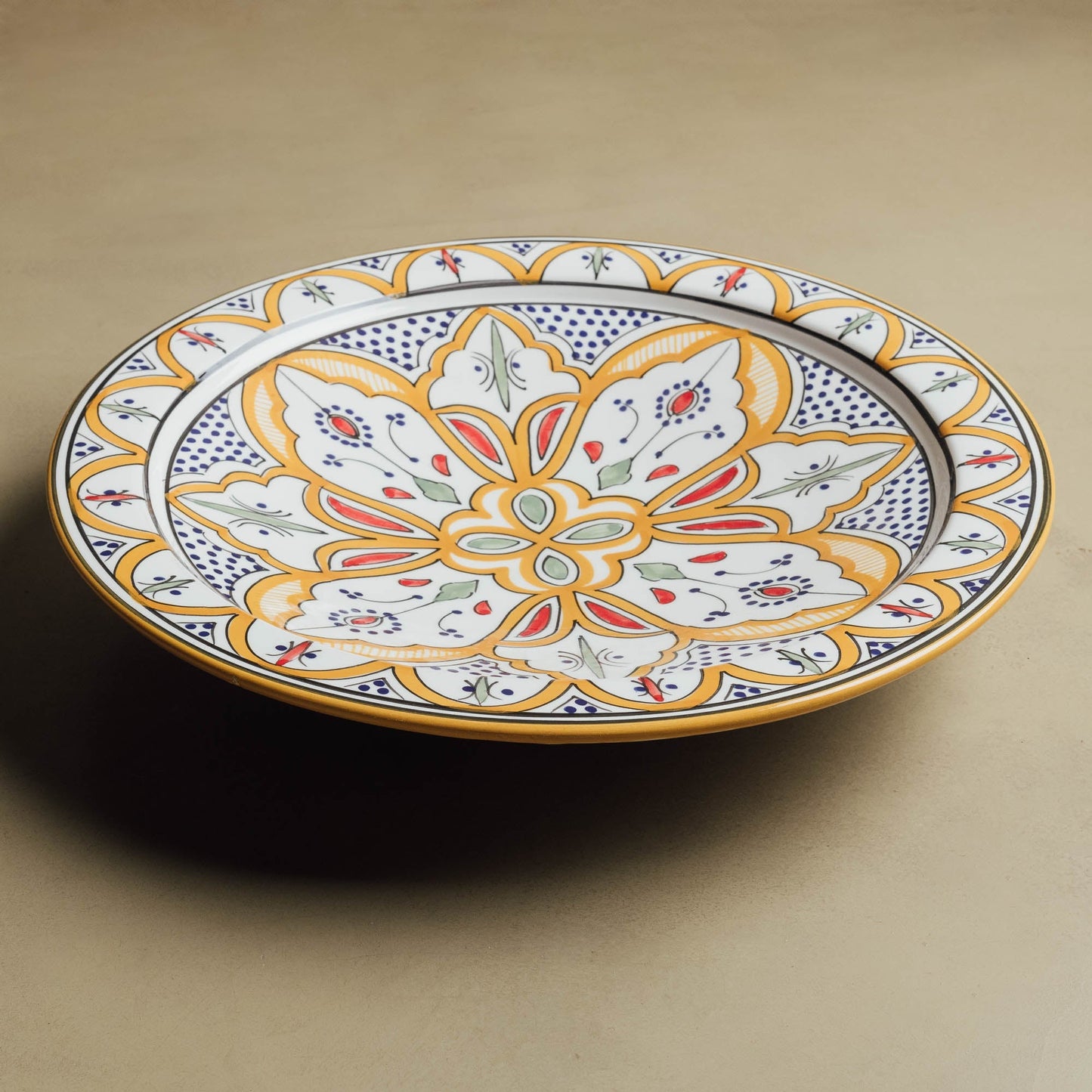 Berber Essence Mustard Salad Plate - Moroccan Dinnerware - Urbann-Vibe