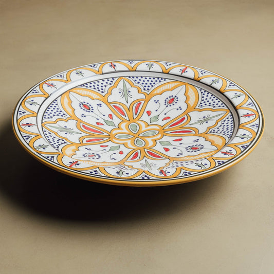 Berber Essence Mustard Salad Plate - Moroccan Dinnerware - Urbann-Vibe