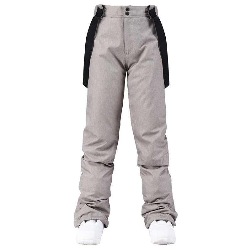 Fearless men's slopestyle snow bibs 10K waterproof breathable black with fully taped seams and gaiters