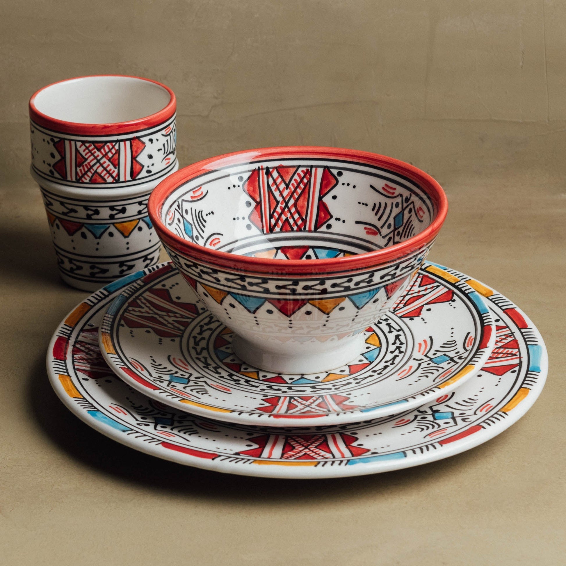 Berber Essence - Handcrafted Moroccan Dinnerware Set - Urbann-Vibe