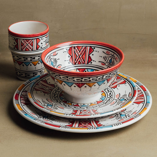 Berber Essence - Handcrafted Moroccan Dinnerware Set - Urbann-Vibe