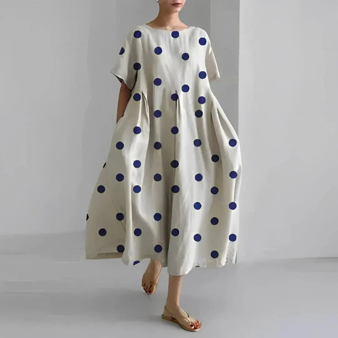 Boho floral maxi dress women lightweight flowy oversized silhouette bold print breezy summer style