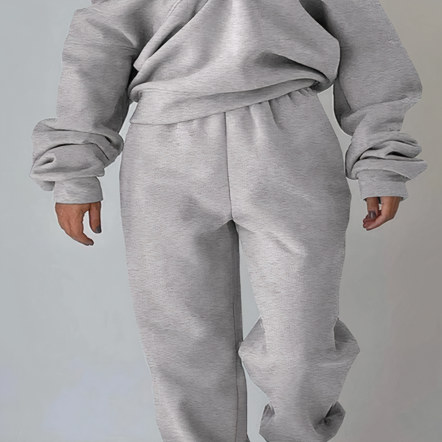 Women's 2-piece tracksuit set high waist relaxed fit athletic loungewear for gym and active lifestyle